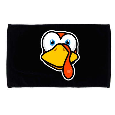 Cute Turkey Face Thanksgiving Costume Gift Microfiber Hand Towel