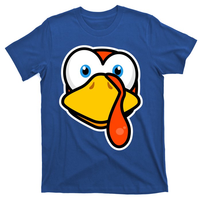 Cute Turkey Face Thanksgiving Costume Gift T-Shirt