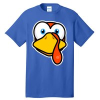 Cute Turkey Face Thanksgiving Costume Gift Tall T-Shirt