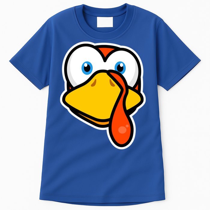 Cute Turkey Face Thanksgiving Costume Gift Tall T-Shirt