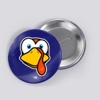 Cute Turkey Face Thanksgiving Costume Gift Button