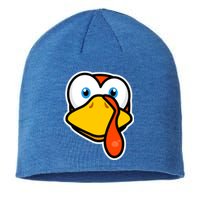 Cute Turkey Face Thanksgiving Costume Gift Sustainable Beanie