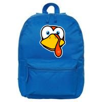 Cute Turkey Face Thanksgiving Costume Gift 16 in Basic Backpack