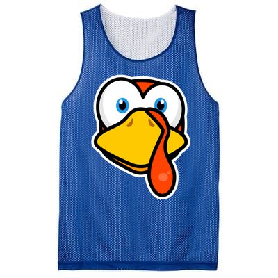 Cute Turkey Face Thanksgiving Costume Gift Mesh Reversible Basketball Jersey Tank