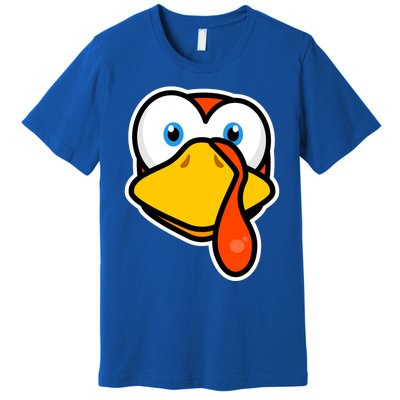 Cute Turkey Face Thanksgiving Costume Gift Premium T-Shirt