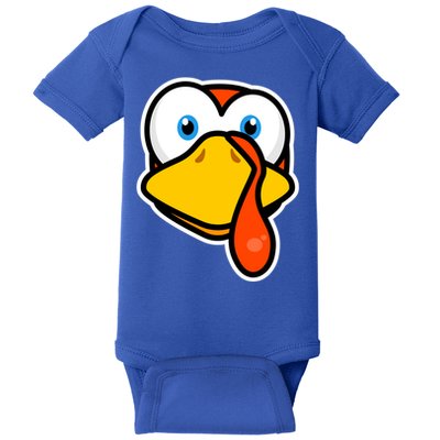 Cute Turkey Face Thanksgiving Costume Gift Baby Bodysuit