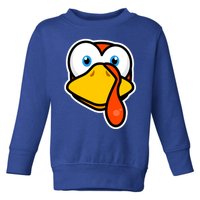 Cute Turkey Face Thanksgiving Costume Gift Toddler Sweatshirt