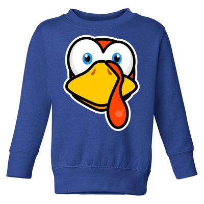 Cute Turkey Face Thanksgiving Costume Gift Toddler Sweatshirt