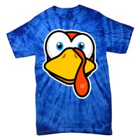 Cute Turkey Face Thanksgiving Costume Gift Tie-Dye T-Shirt