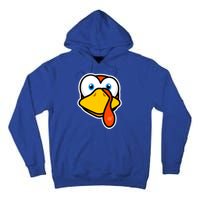 Cute Turkey Face Thanksgiving Costume Gift Tall Hoodie