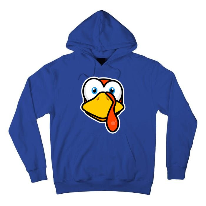 Cute Turkey Face Thanksgiving Costume Gift Tall Hoodie