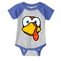 Cute Turkey Face Thanksgiving Costume Gift Infant Baby Jersey Bodysuit