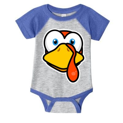 Cute Turkey Face Thanksgiving Costume Gift Infant Baby Jersey Bodysuit