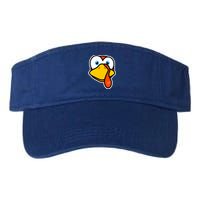 Cute Turkey Face Thanksgiving Costume Gift Valucap Bio-Washed Visor