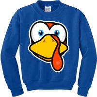 Cute Turkey Face Thanksgiving Costume Gift Kids Sweatshirt