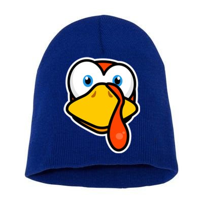 Cute Turkey Face Thanksgiving Costume Gift Short Acrylic Beanie