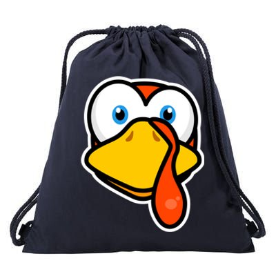 Cute Turkey Face Thanksgiving Costume Gift Drawstring Bag