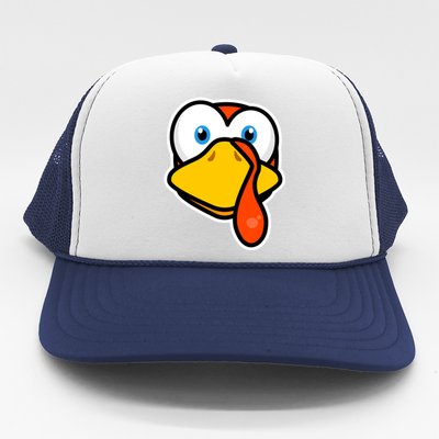 Cute Turkey Face Thanksgiving Costume Gift Trucker Hat