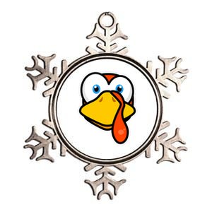 Cute Turkey Face Thanksgiving Costume Gift Metallic Star Ornament