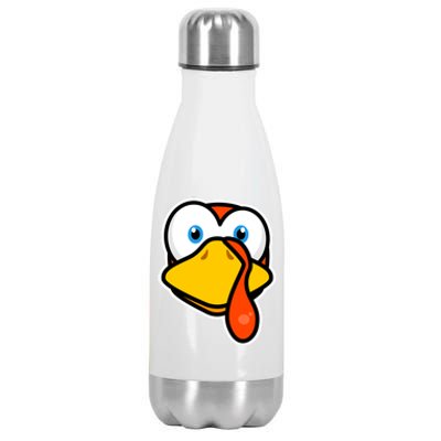 Cute Turkey Face Thanksgiving Costume Gift Stainless Steel Insulated Water Bottle