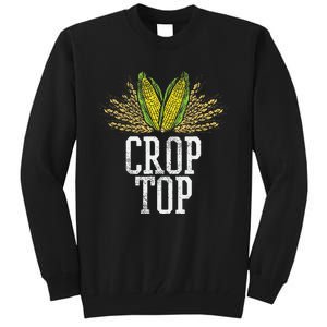 Crop Top Farm Pun Corn Farming Agriculture Funny Farmer Tall Sweatshirt