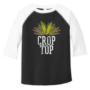 Crop Top Farm Pun Corn Farming Agriculture Funny Farmer Toddler Fine Jersey T-Shirt