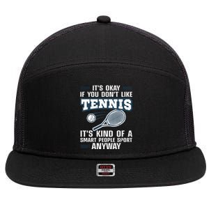 Cute Tennis For Tennis Players Coach Sports Humor 7 Panel Mesh Trucker Snapback Hat