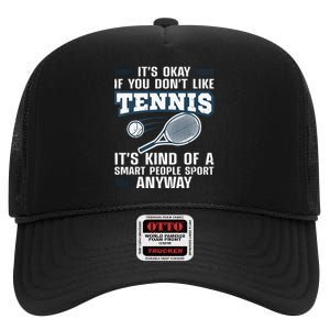 Cute Tennis For Tennis Players Coach Sports Humor High Crown Mesh Back Trucker Hat