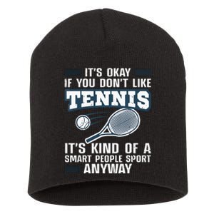 Cute Tennis For Tennis Players Coach Sports Humor Short Acrylic Beanie