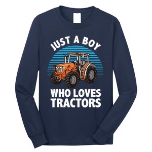 Cool Tractor For Boy Farmtruck Farmer Driver Long Sleeve Shirt