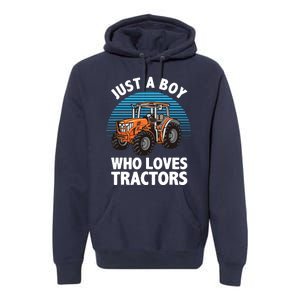 Cool Tractor For Boy Farmtruck Farmer Driver Premium Hoodie