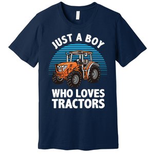 Cool Tractor For Boy Farmtruck Farmer Driver Premium T-Shirt