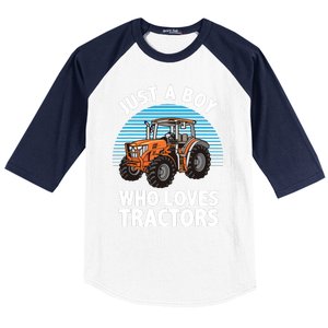 Cool Tractor For Boy Farmtruck Farmer Driver Baseball Sleeve Shirt