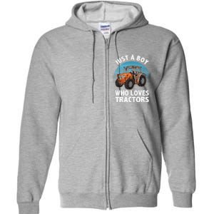 Cool Tractor For Boy Farmtruck Farmer Driver Full Zip Hoodie