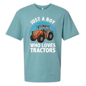 Cool Tractor For Boy Farmtruck Farmer Driver Sueded Cloud Jersey T-Shirt