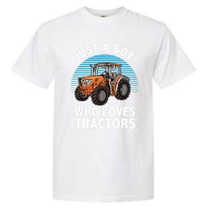 Cool Tractor For Boy Farmtruck Farmer Driver Garment-Dyed Heavyweight T-Shirt