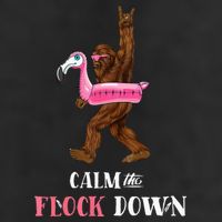 Calm The Flock Down Funny Pool Party Bigfoot Flamingo Cool Comfort Performance Bucket Hat