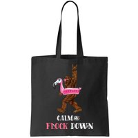 Calm The Flock Down Funny Pool Party Bigfoot Flamingo Bag