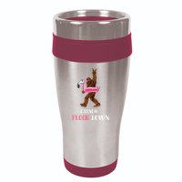 Calm The Flock Down Funny Pool Party Bigfoot Flamingo 16oz Travel Tumbler