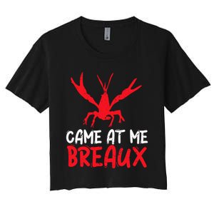 Crawfish Tees Funny Cajun Women's Crop Top Tee