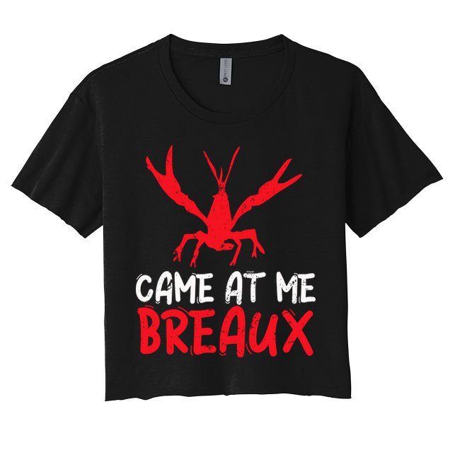 Crawfish Tees Funny Cajun Crop Top