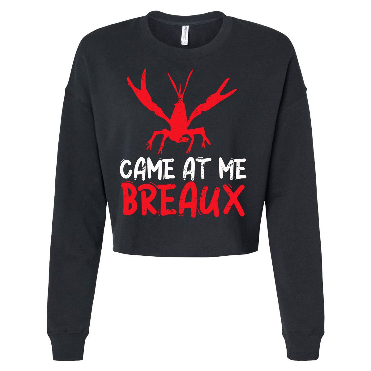 Crawfish Tees Funny Cajun Cropped Pullover Crew