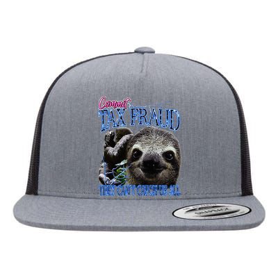 Commit Tax Fraud Retro Bootleg Rap Sloth Streetwear Flat Bill Trucker Hat