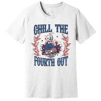 Chill The Fourth Out Vintage Cowgirl 4th Of July Premium T-Shirt