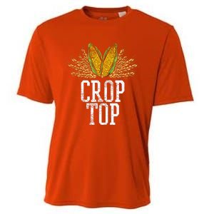 Crop Top Farm Pun Corn Farming Agriculture Funny Farmer Cooling Performance Crew T-Shirt