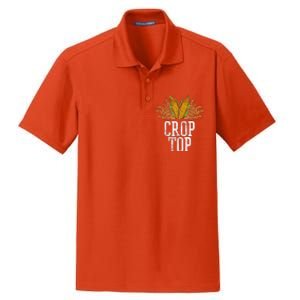 Crop Top Farm Pun Corn Farming Agriculture Funny Farmer Dry Zone Grid Polo