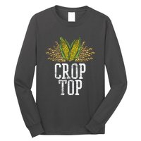 Crop Top Farm Pun Corn Farming Agriculture Funny Farmer Long Sleeve Shirt