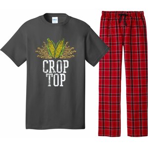 Crop Top Farm Pun Corn Farming Agriculture Funny Farmer Pajama Set