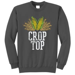 Crop Top Farm Pun Corn Farming Agriculture Funny Farmer Tall Sweatshirt