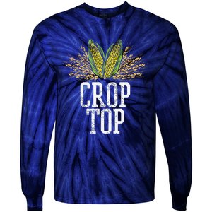 Crop Top Farm Pun Corn Farming Agriculture Funny Farmer Tie-Dye Long Sleeve Shirt